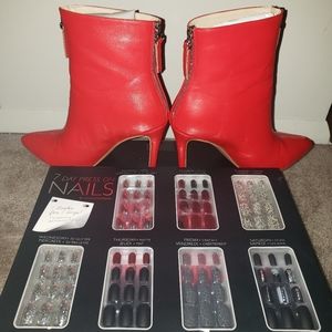 Red Boots (Size 9) and 7 day Nail Kit